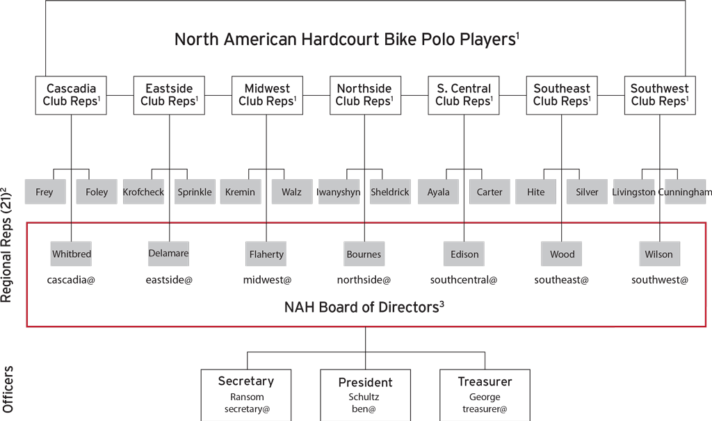 organization chart for NAH