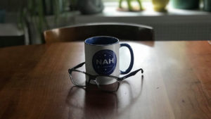 NAH coffee mug & glasses